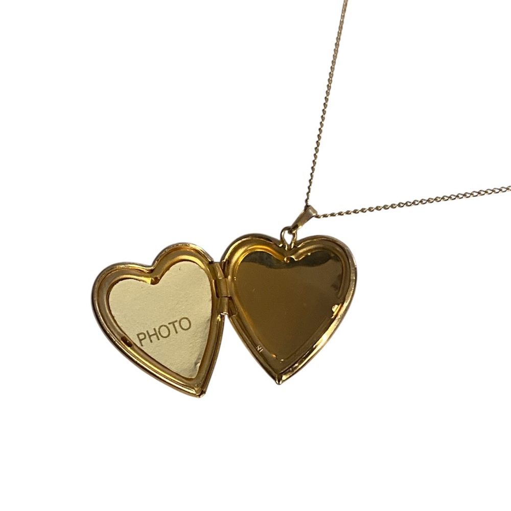 Vintage 14k Heart Pendant Necklace - Picture 3 of 4